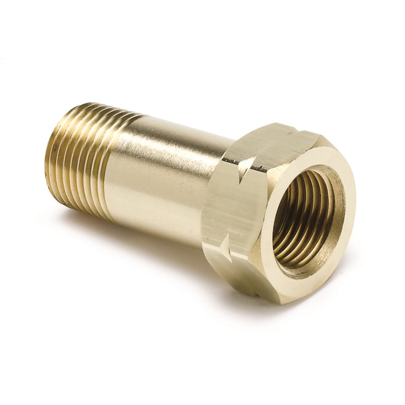 Autometer Fitting Adapter 3/8in NPT Male Extension Brass for Mechanical Temperature Gauge - Burkken Auto Parts