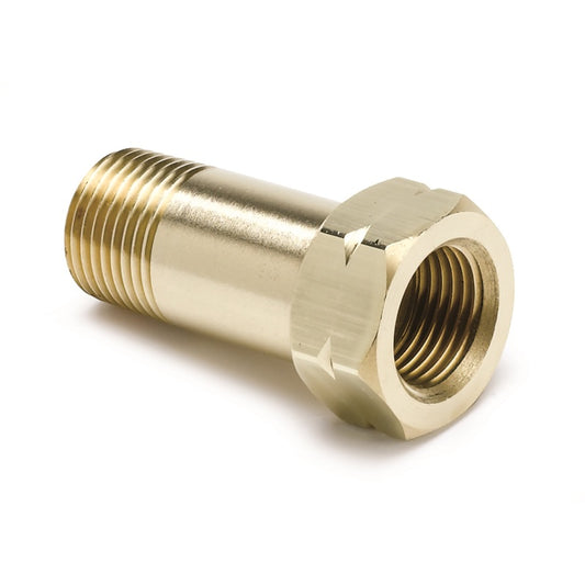 Autometer Fitting Adapter 3/8in NPT Male Extension Brass for Mechanical Temperature Gauge - Burkken Auto Parts