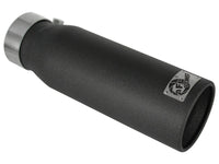 aFe MACHForce XP Exhausts Tips SS-304 EXH Tip 3in x 4Out x 12L Bolt-On (blk) - Burkken Auto Parts