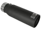 aFe MACHForce XP Exhausts Tips SS-304 EXH Tip 3in x 4Out x 12L Bolt-On (blk) - Burkken Auto Parts