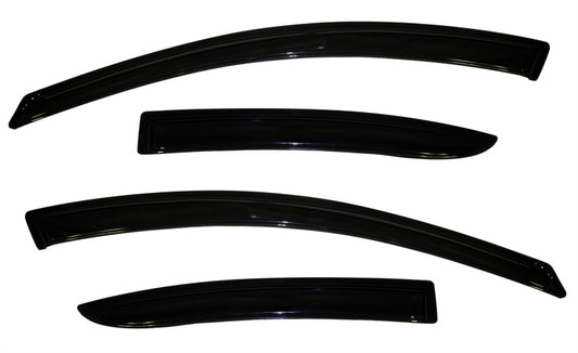 AVS 10-13 Mazda 3 Ventvisor Outside Mount Window Deflectors 4pc - Smoke - Burkken Auto Parts