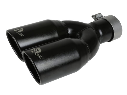 MACH Force-Xp 409 Stainless Steel Clamp-on Exhaust Tip 2.5in Inlet 3.5in Outlet - Black - Burkken Auto Parts