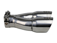 aFe Takeda 2.5in 304 Stainless Steel Clamp-on Exhaust Tip 2.5in Inlet 3in Dual Outlet - Polished - Burkken Auto Parts