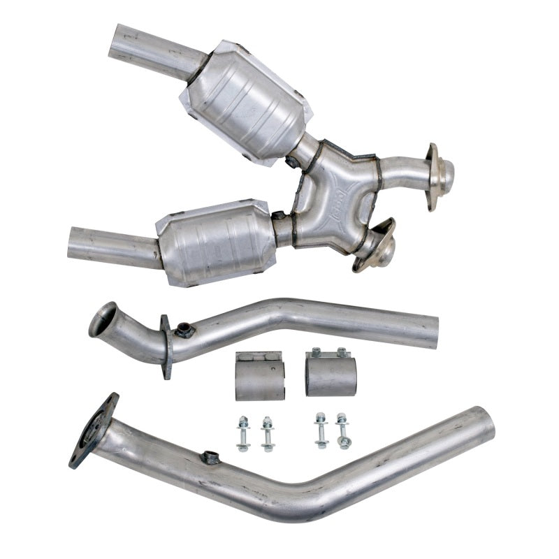 BBK 99-04 Mustang 4.6 GT / Cobra High Flow X Pipe With Catalytic Converters - 2-1/2 - Burkken Auto Parts