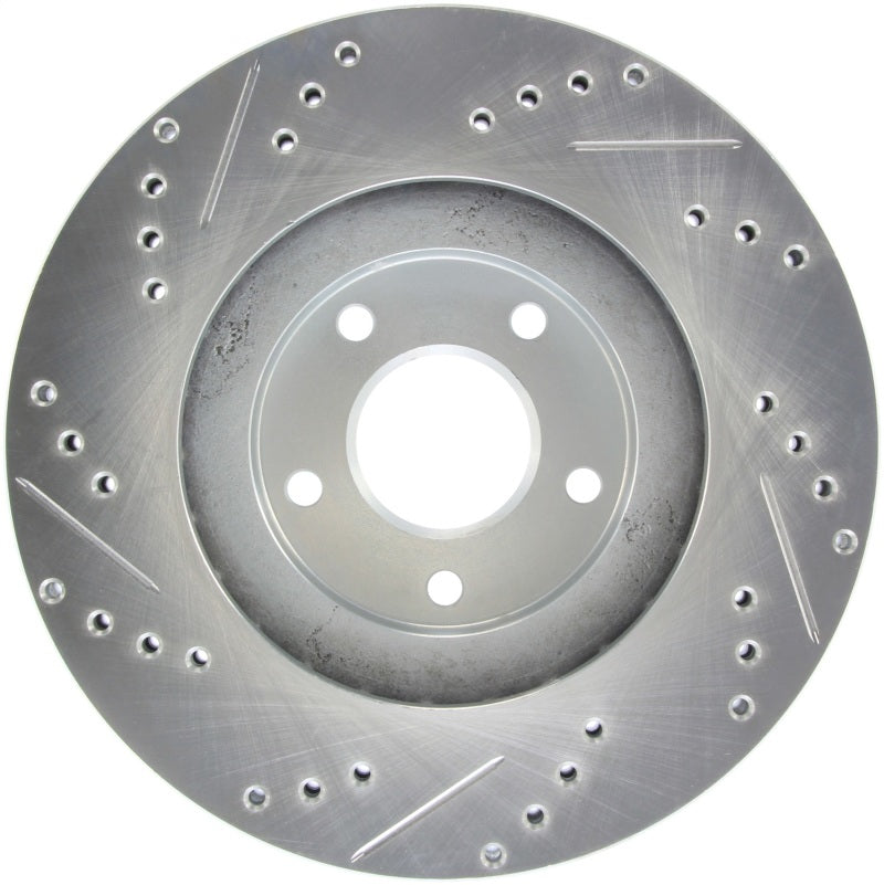 StopTech Select Sport Select Sport Nissan Slotted and Drilled Left Front Rotor - Burkken Auto Parts