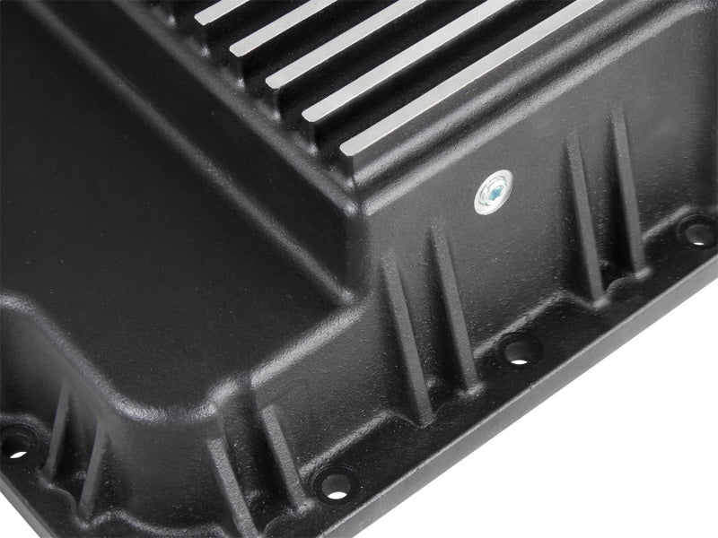 aFe Transmission Pan (Black w/ Machined Fins) GM Trucks 99-16 (4L60-E/4L60E/4L65E/4L70E/4L75E) - Burkken Auto Parts