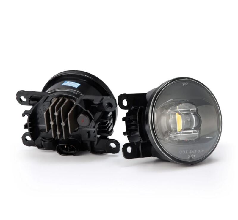 AlphaRex Universal Acura/Ford/Honda/Subaru/Nissan DoubleTap Dual Color LED Proj Fog Lights - Wt/Ambr - Burkken Auto Parts