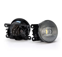AlphaRex Universal Acura/Ford/Honda/Subaru/Nissan DoubleTap Dual Color LED Proj Fog Lights - Wt/Ambr - Burkken Auto Parts