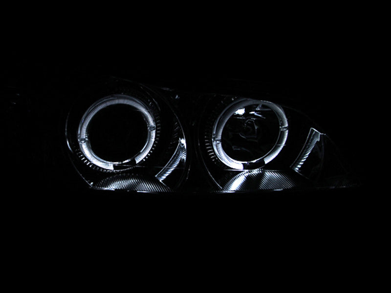 ANZO 2000-2004 Infiniti I30 Projector Headlights w/ Halo Chrome - Burkken Auto Parts
