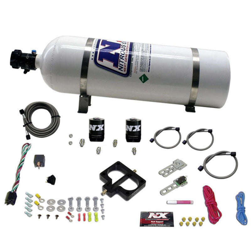 Nitrous Express Dodge TBI (Magnum) Nitrous Plate Kit (Magnum Engine) w/15lb Bottle - Burkken Auto Parts