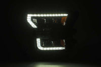 AlphaRex 17-20 Ford Raptor NOVA LED Proj Headlights Plank Style Alpha Black w/Activ Light/Seq Signal - Burkken Auto Parts