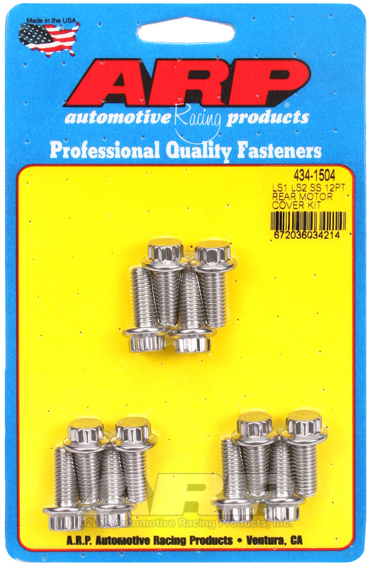ARP Chevy LS1 / LS2 12pt Rear Motor Mount Cover Bolt Kit - Stainless Steel - Burkken Auto Parts