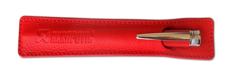 Akrapovic Leather Pencile sleeve - red - Burkken Auto Parts