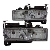 ANZO 1988-1998 Chevrolet C1500 Crystal Headlights w/ Smoke Lens - Burkken Auto Parts