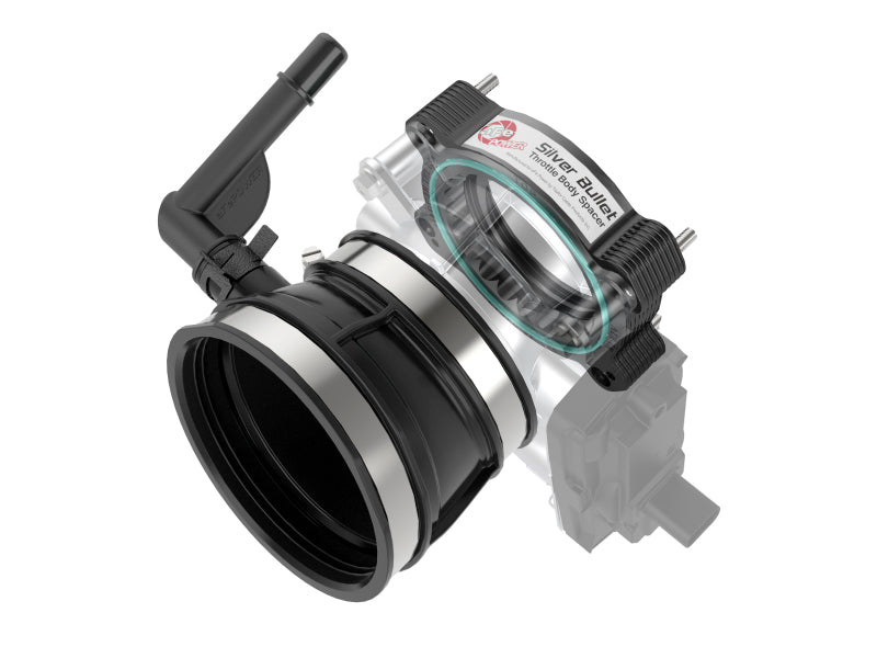 aFe 2020 Vette C8 Silver Bullet Aluminum Throttle Body Spacer / Works With Factory Intake Only - Blk - Burkken Auto Parts