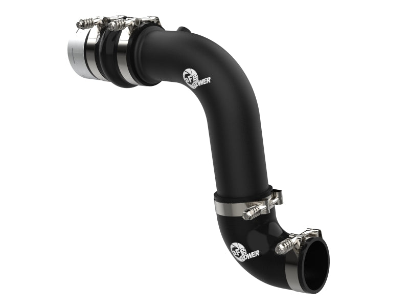 aFe 23-24 Ford F250/F350 Super Duty V8-6.7L BladeRunner 3 In. Aluminum Cold Charge Pipe- BLK - Burkken Auto Parts
