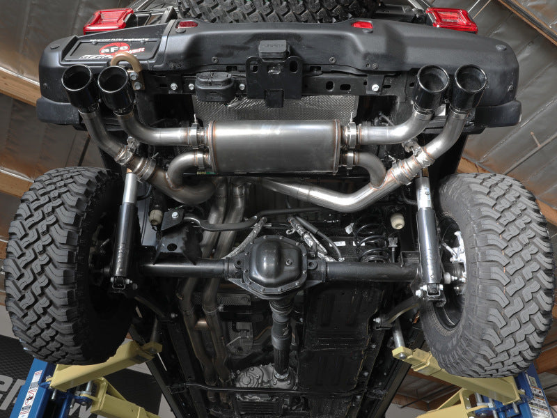 aFe Vulcan Series 2.5in 304SS Cat-Back Exhaust 2021+ Jeep Wrangler 392 6.4L w/ Black Tips - Burkken Auto Parts