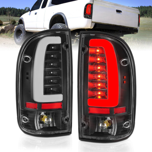 ANZO 95-00 Toyota Tacoma LED Taillights Black Housing Clear Lens (Pair) - Burkken Auto Parts