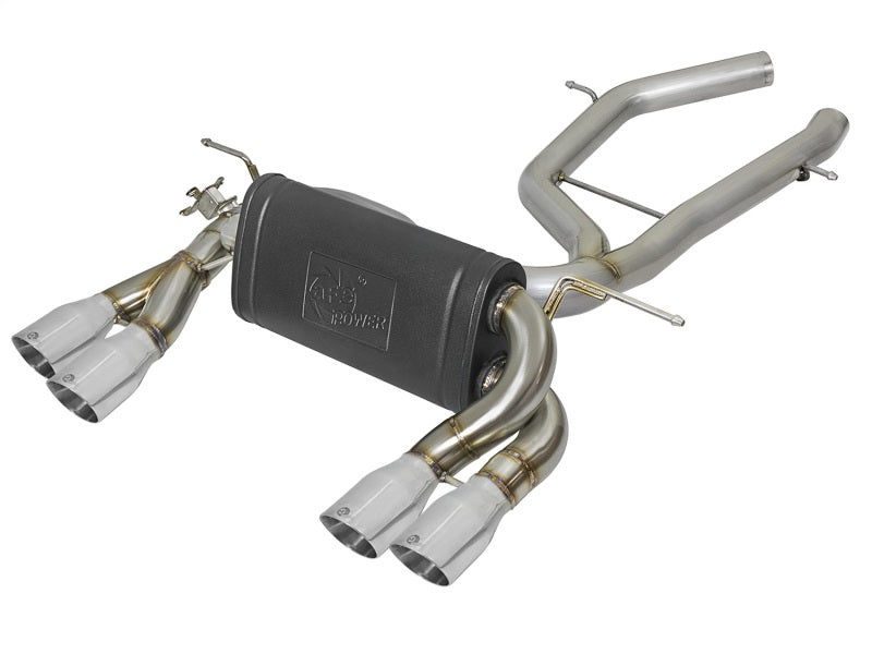 aFe MACH Force-Xp 2-1/2in SS Axle Back Exhaust w/Polished Tips 15+ BMW M3/M4 (F80/F82) L6 3.0L (tt) - Burkken Auto Parts