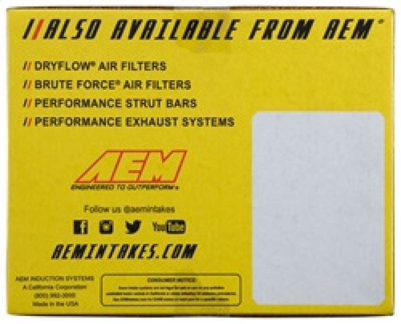 AEM 2017 C.A.S Hyundai Elantra L4-1.6L F/I Cold Air Intake - Burkken Auto Parts
