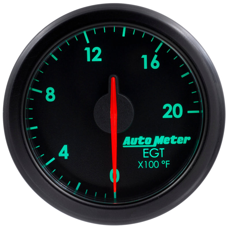 Autometer Airdrive 2-1/16in EGT Gauge 0-2000 Degrees F - Black - Burkken Auto Parts