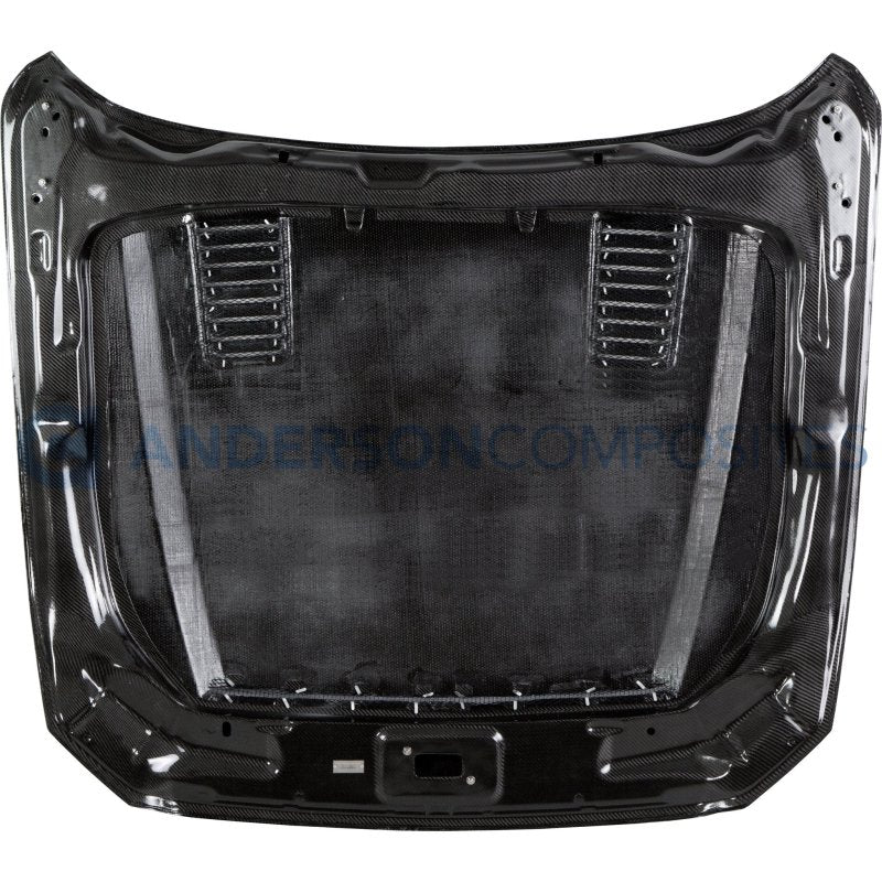 Anderson Composites 15-17 Ford Mustang (Excl. GT350/GT350R) Super Snake Double Sided Hood - Burkken Auto Parts