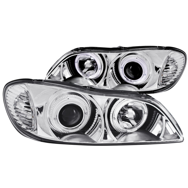 ANZO 2000-2004 Infiniti I30 Projector Headlights w/ Halo Chrome - Burkken Auto Parts