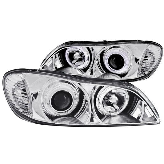 ANZO 2000-2004 Infiniti I30 Projector Headlights w/ Halo Chrome - Burkken Auto Parts