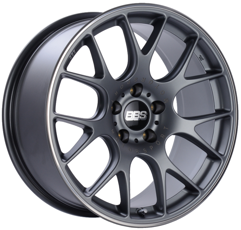 BBS CH-R 19x9.5 5x120 ET35 Satin Titanium Polished Rim Protector Wheel -82mm PFS/Clip Required - Burkken Auto Parts