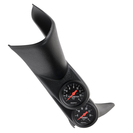 Autometer 01-06 Chevy Silverado 2500 HD A-Pillar Dual Z-Series Gauge Kit Pyrometer / Boost - Burkken Auto Parts