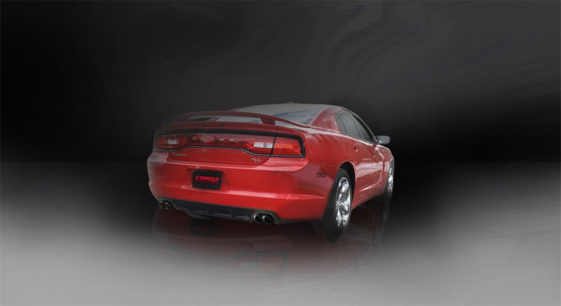 Corsa 11-14 Dodge Charger R/T 5.7L V8 Black Sport Cat-Back Exhaust - Burkken Auto Parts