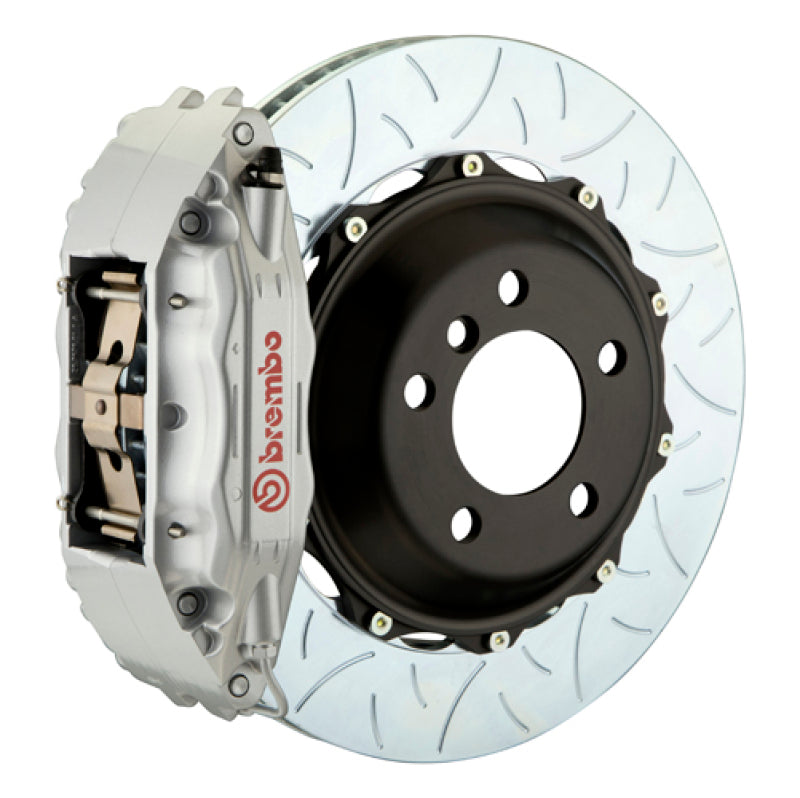 Brembo 93-98 Supra Front GT BBK 4 Piston Cast 2pc 355x32 2pc Rotor Slotted Type-3-Silver - Burkken Auto Parts
