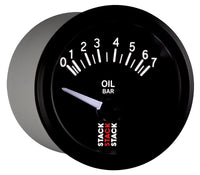 Autometer Stack 52mm 0-7 Bar M10 (M) Electric Oil Pressure Gauge - Black - Burkken Auto Parts
