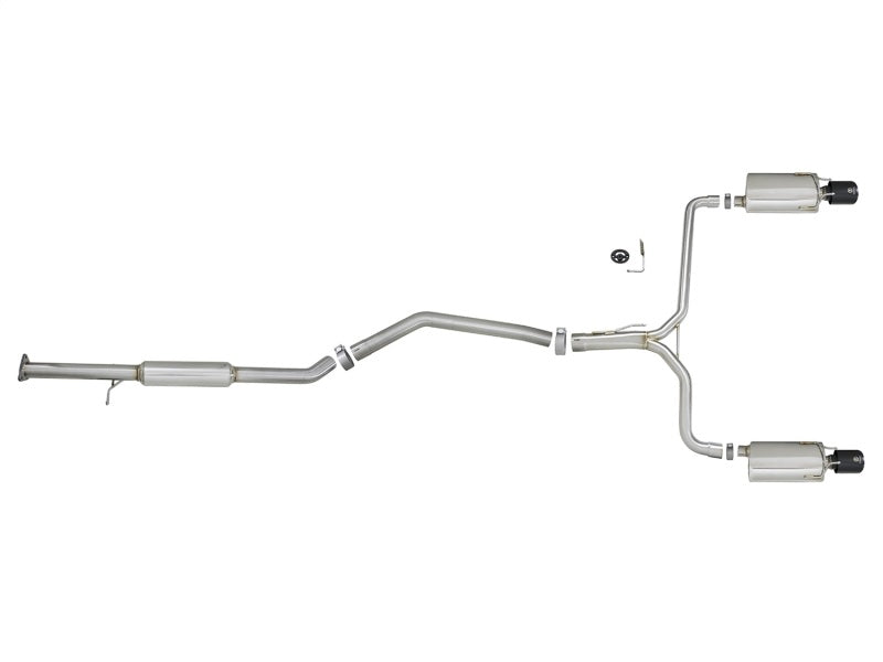 aFe Takeda Exhaust 304SS Dual Cat-Back w/ Black Tips 13-17 Honda Accord LX/EX/EX-L Sedan L4 2.4L - Burkken Auto Parts