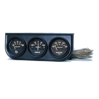 AutoMeter Gauge Console Oilp/Wtmp/Amp 2in. 100PSI/280 Deg. F/60A Blk Dial Blk Bzl Ag - Burkken Auto Parts