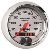 Autometer Marine Chrome 3-3/8in 100MPH GPS Speedometer Gauge - Burkken Auto Parts