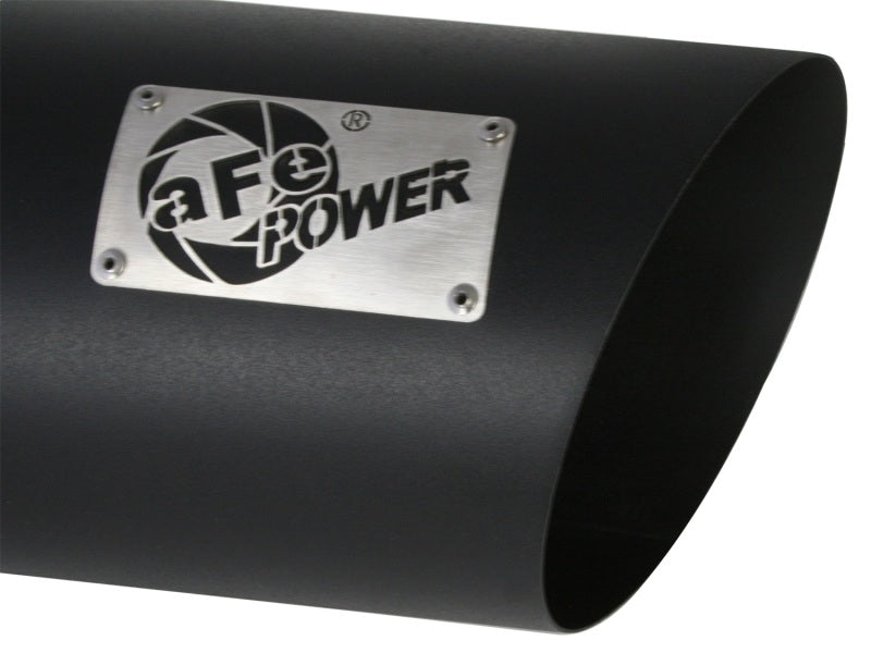 aFe MACHForce XP Exhausts Tips SS-304 EXH Tip 4In x 7Out x 18L Bolt-On (blk) - Burkken Auto Parts