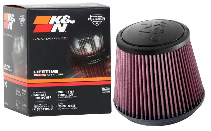 K&N Universal Clamp-On Air Filter 6in FLG / 7-1/2in B / 5-7/8in T / 6in H - Burkken Auto Parts