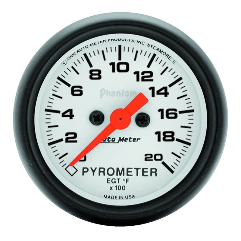 Autometer Phantom 2 1/16in 2000 Deg F Digital Stepper Motor Pyrometer (EGT) Gauge - Burkken Auto Parts