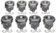 Mahle OE GM 2.2L ECOTEC 02-07 Coated Skirts .50MM Piston Set (Set of 4) - Burkken Auto Parts