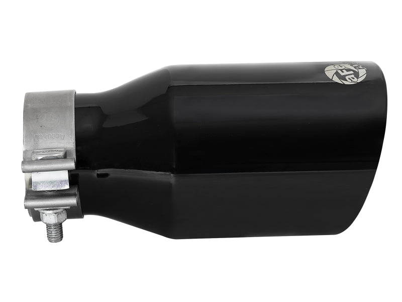 aFe MACH Force-Xp Univ 304 SS Double-Wall Clamp-On Exhaust Tip - Black - 3in Inlet - 4.5in Outlet - Burkken Auto Parts