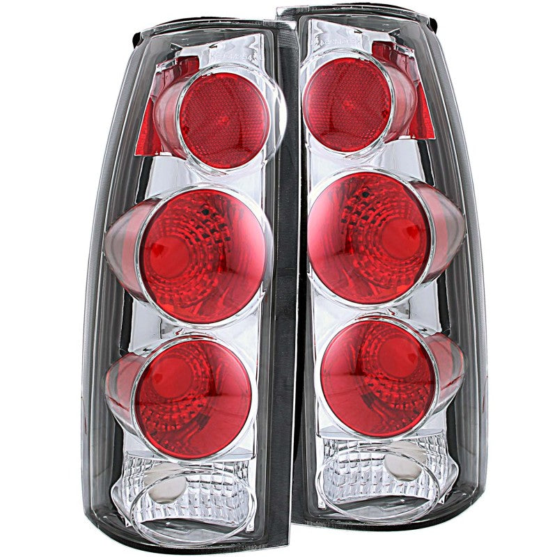 ANZO 1999-2000 Cadillac Escalade Taillights Chrome 3D Style - Burkken Auto Parts