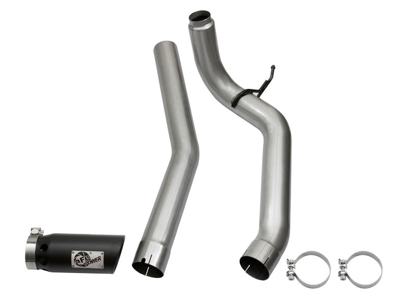 aFe LARGE Bore HD DPF-Back SS Exhaust w/ Black Tip 2016 Nissan Titan XD V8-5.0L (td) - Burkken Auto Parts