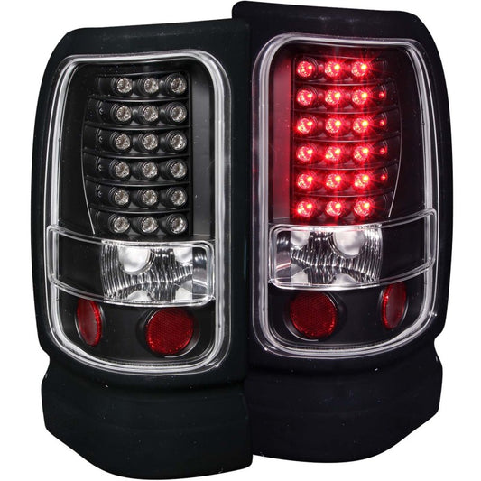 ANZO 1994-2001 Dodge Ram LED Taillights Black - Burkken Auto Parts