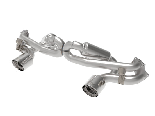 aFe MACHForce XP 2.25in-2.5in 304SS Exhaust Cat-Back 20-22 Porsche Cayman GT4 (718) - Polished Tips - Burkken Auto Parts