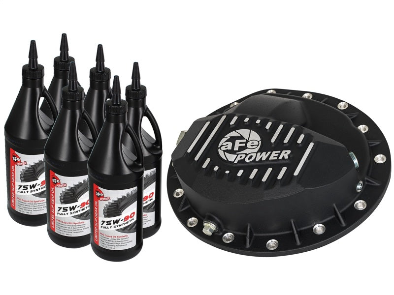 aFe Power Cover Diff Front Machined w/ 75W-90 Gear Oil Dodge Diesel Trucks 03-11 L6-5.9/6.7L - Burkken Auto Parts