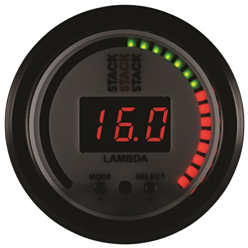 Autometer Stack 52mm Pro-Control Wideband Air/Fuel Ratio (Lambda) Gauge - White - Burkken Auto Parts