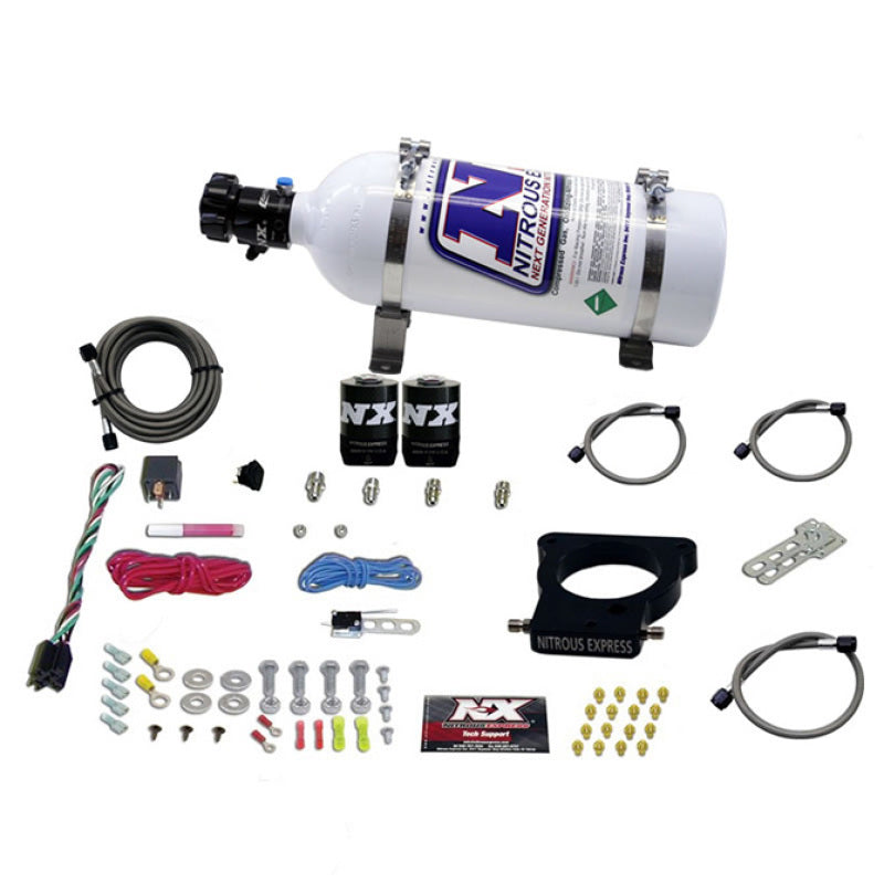 Nitrous Express GM LS 78mm 3-Bolt Nitrous Plate Kit (50-350HP) w/5lb Bottle - Burkken Auto Parts