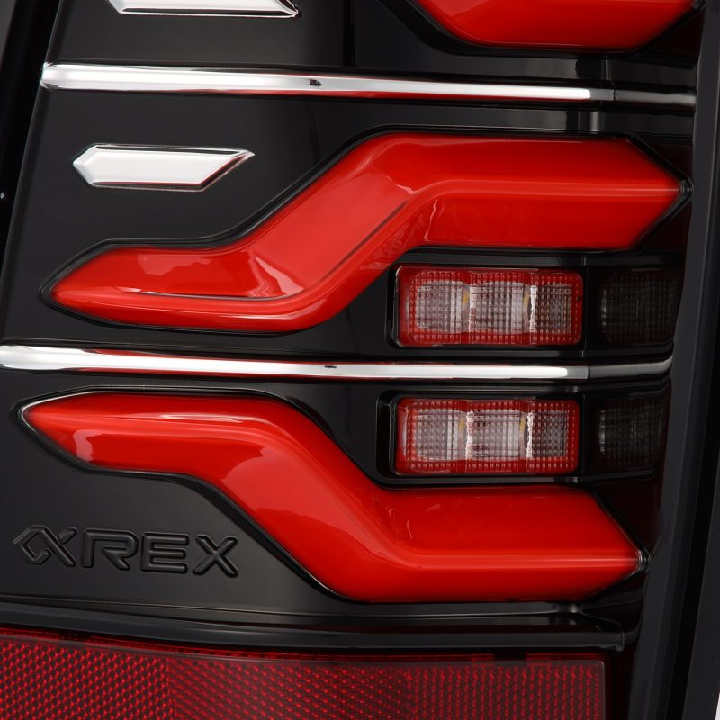 AlphaRex 05-15 Toyota Tacoma LUXX LED Taillights Blk/Red w/Activ Light/Seq Signal - Burkken Auto Parts
