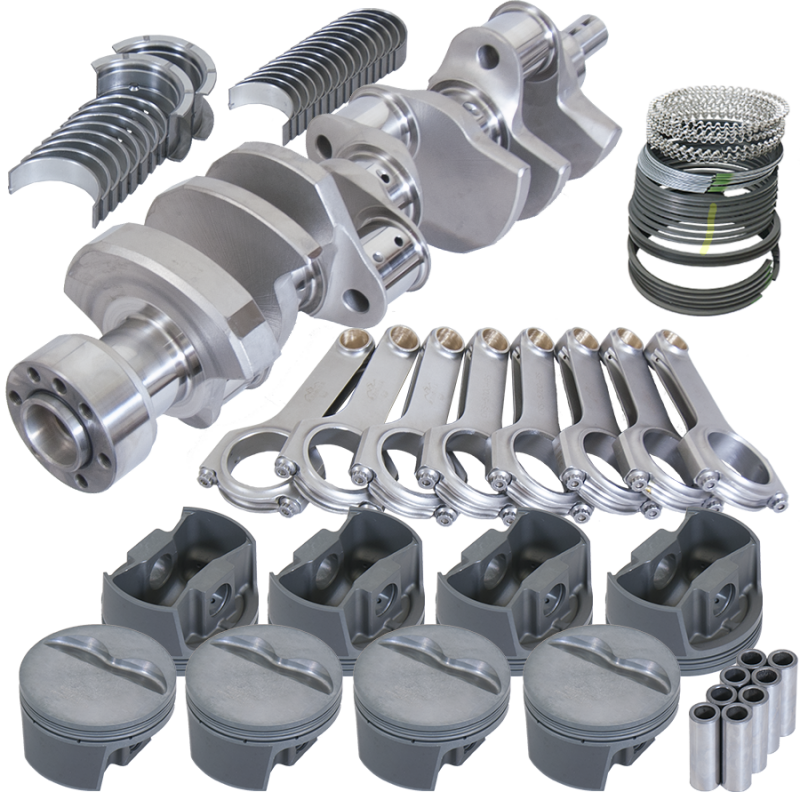 Eagle Chevy 350 1Pc 3.750in Crank 5.700in H-Beam -5cc Flat Top 4.030in Pistons Balanced Assembly - Burkken Auto Parts